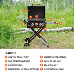 22" Griddle with Flexfold® Legs
